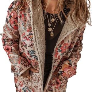 Small Floral Women's Jacket with Shearling Lining​